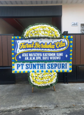 Papan Bunga Duka di Teor